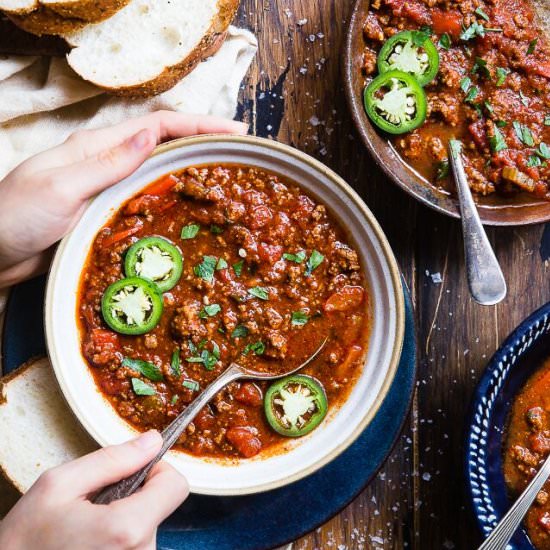 Instant Pot Keto Chili - Recipe photo by foodfaithfitness