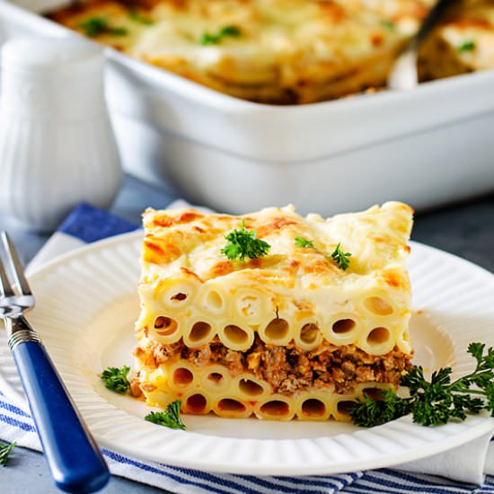 Greek Pastitsio Pasta Casserole - Recipe photo by allthatsjas