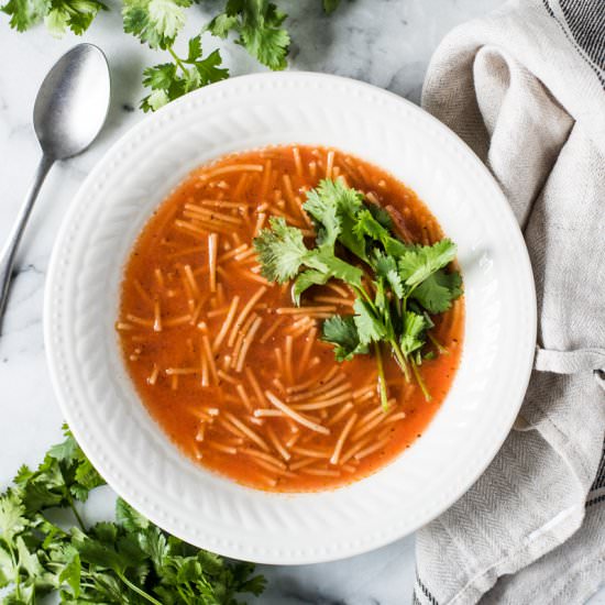 Sopa de Fideo - Recipe photo by isabeleats