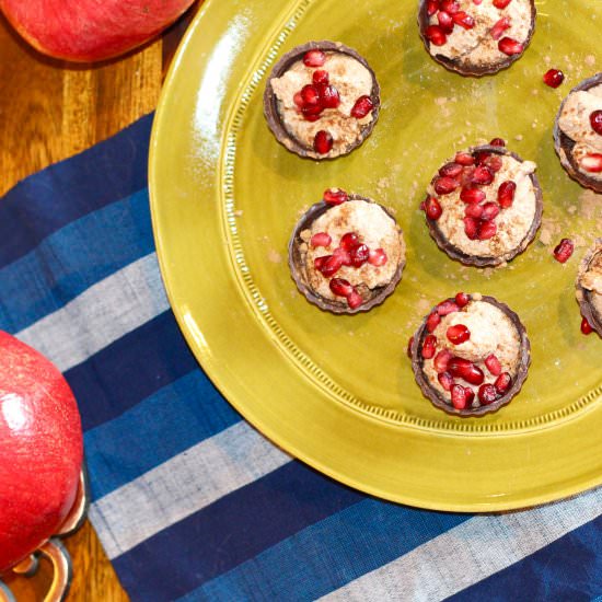 Pomegranate Crunch Ricotta Cups - Recipe photo by AmyGorinNutrition