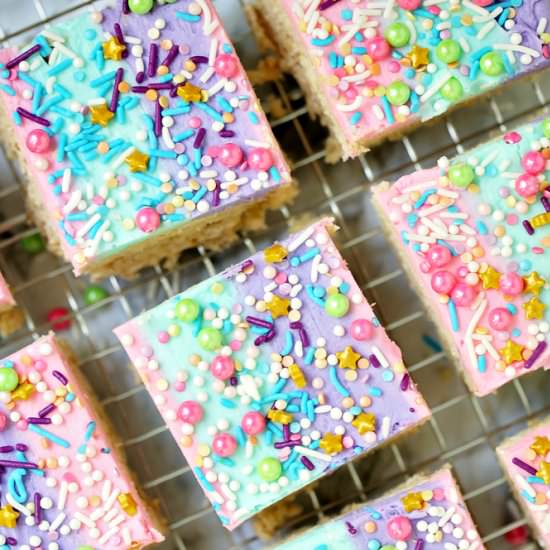 Unicorn Cereal Bars - Recipe photo by familyfreshmeals