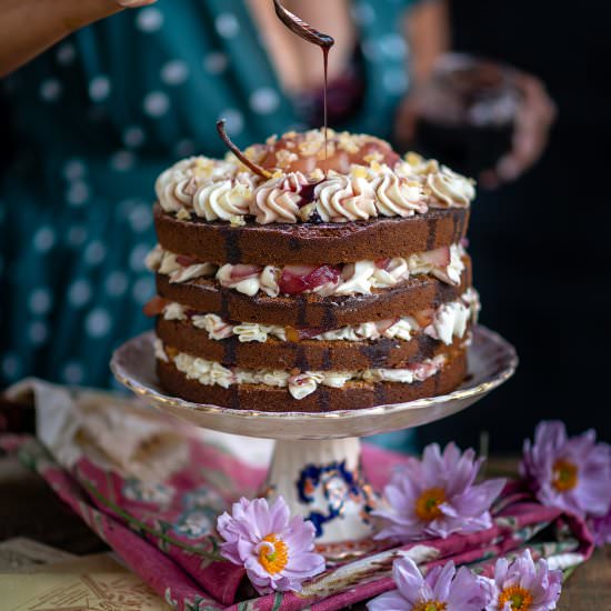 Ginger and pear layer cake - Recipe photo by supergoldenbakes