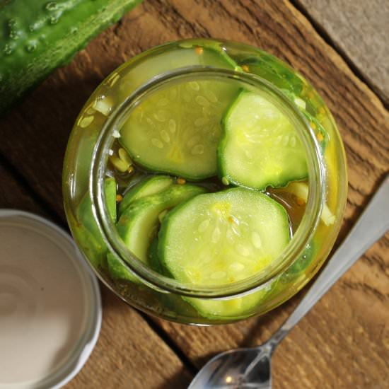 Refrigerator Bread & Butter Pickles - Recipe photo by EarthFoodandFire