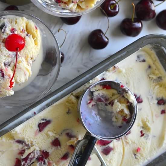 Decadent Cherry Frozen Custard - Recipe photo by OvenTales