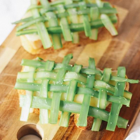 Asparagus & White Cheddar Toast - Recipe photo by Hannah Berry