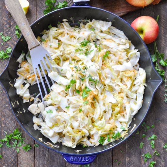 Fried Cabbage with Apples and Onion - Recipe photo by The Seasoned Mom