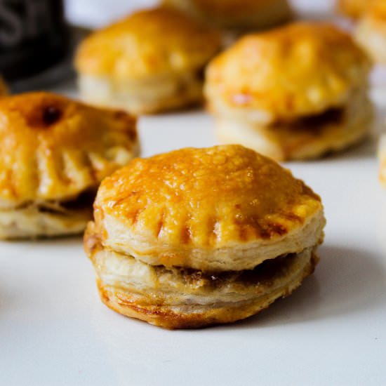 Brie and Onion Puffs - Recipe photo by thetwincookingproject
