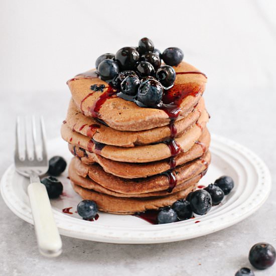 Wholewheat Blueberry Pancakes - Recipe photo by wallflowerkitchen