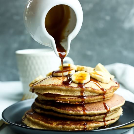 Healthy Pancakes - Recipe photo by Happy Healthy Mama