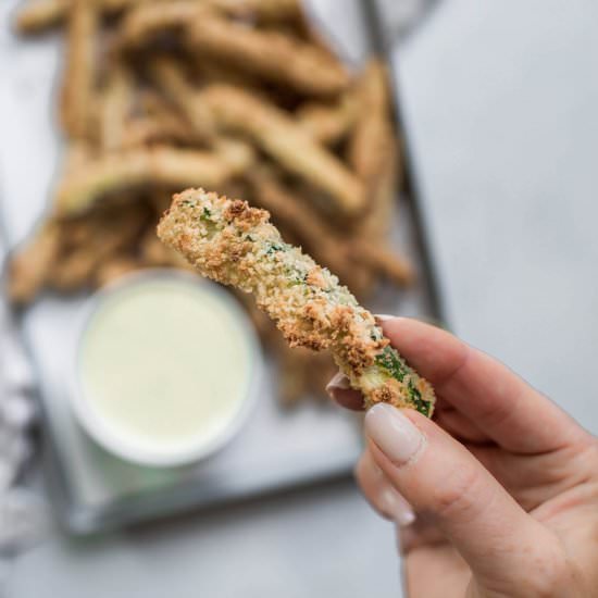 Air Fryer Zucchini Fries - Recipe photo by platingsandpairings