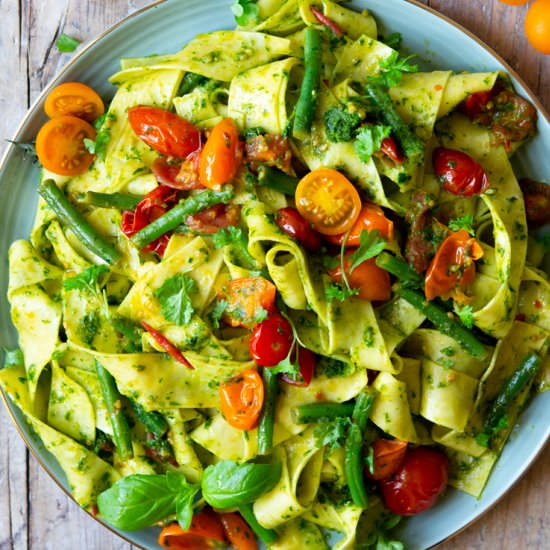 Pasta With Green Beans - Recipe photo by Inside the rustic kitchen