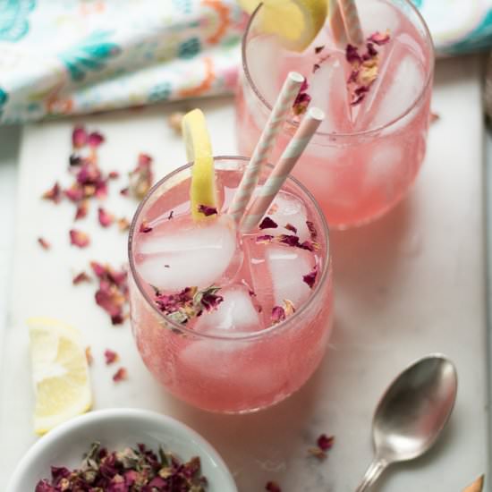 Rosewater Lemonade - Recipe photo by LifesLittleSweets