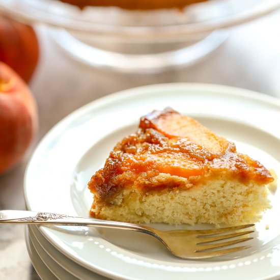 Upside down peach cake - Recipe photo by abakershouse