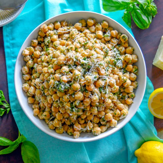 Lemon & Herb Chickpea Salad - Recipe photo by wholemadeliving
