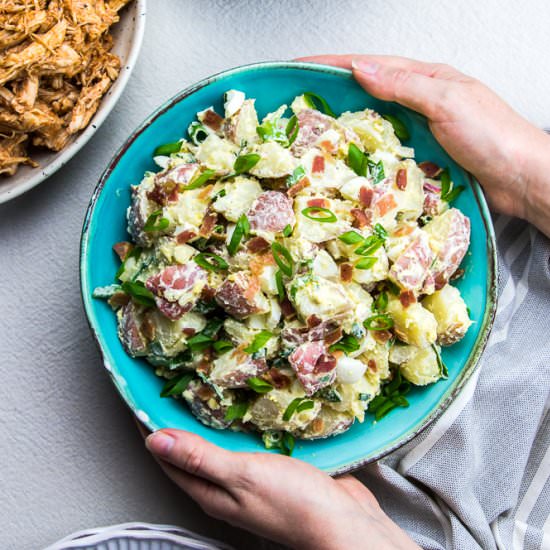 Creamy Potato Salad with Bacon - Recipe photo by Veronikas Kitchen