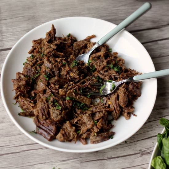 Kid Friendly InstantPot Pulled Beef - Recipe photo by flourandspice