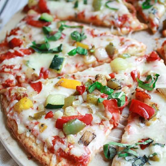 Roasted Veggie Cauliflower Pizza - Recipe photo by asiancaucasian