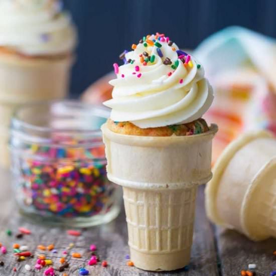 Ice Cream Cone Cupcakes - Recipe photo by Baking a Moment