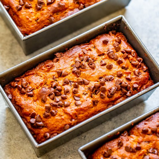 Mini Chocolate Chip Pumpkin Bread - Recipe photo by Averie