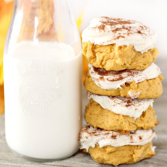 Pumpkin Cookies Cream Cheese Frosting - Recipe photo by Lydi Out Loud