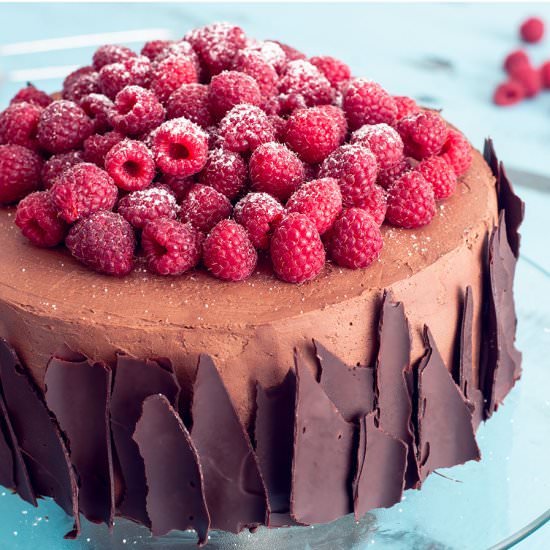 Chocolate Raspberry Cake - Recipe photo by Home Cooking Adventure