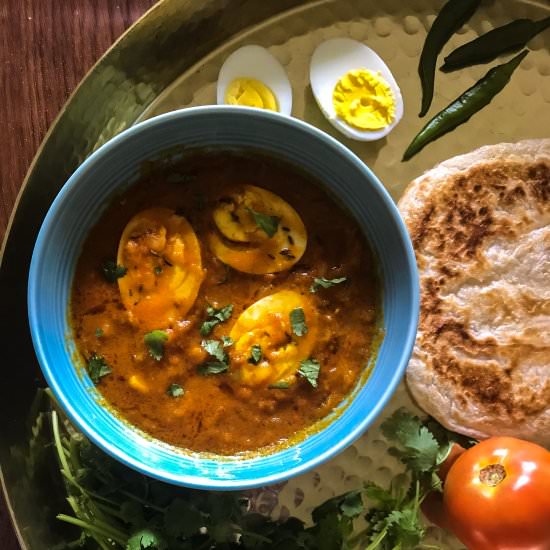 Homestyle Egg and Tomato Curry - Recipe photo by Sweet Simple Masala