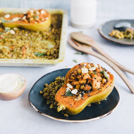 Stuffed butternut squash with daal - Recipe photo by jernejkitchen