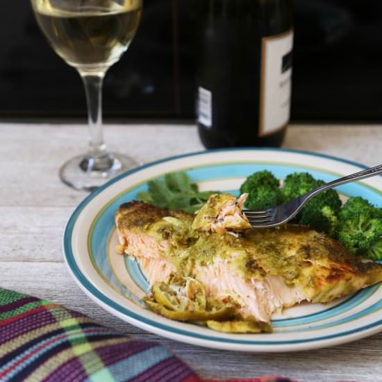 Salmon with Lime Cilantro Jalapeno - Recipe photo by todays delight