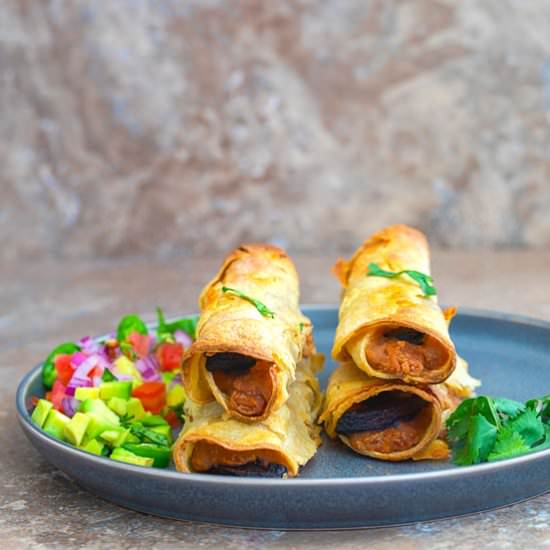 Vegan Taquitos - Recipe photo by healingtomato