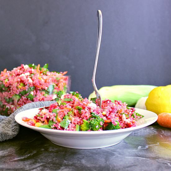 Loaded Veggie Quinoa Salad - Recipe photo by mamabearscookbook