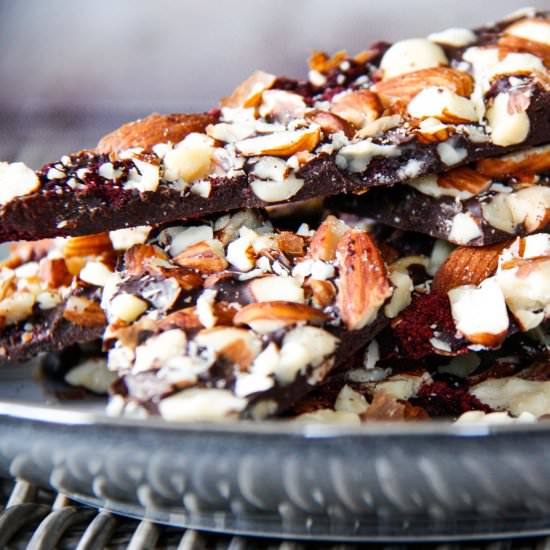 Blackcurrant & Almond Choc Bark - Recipe photo by LIFESTYLE HOME HEALTH