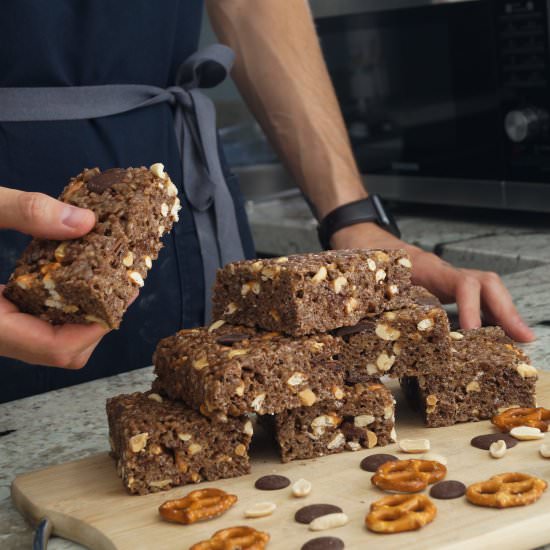Chocolate PB Rice Krispies - Recipe photo by The Royally Baked