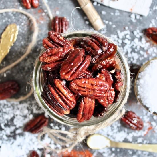 Sweet & Spicy Pecans - Recipe photo by Lemon Thymes