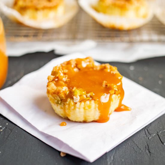 Mini Caramel Apple Cheesecakes - Recipe photo by cardamomandcoconut