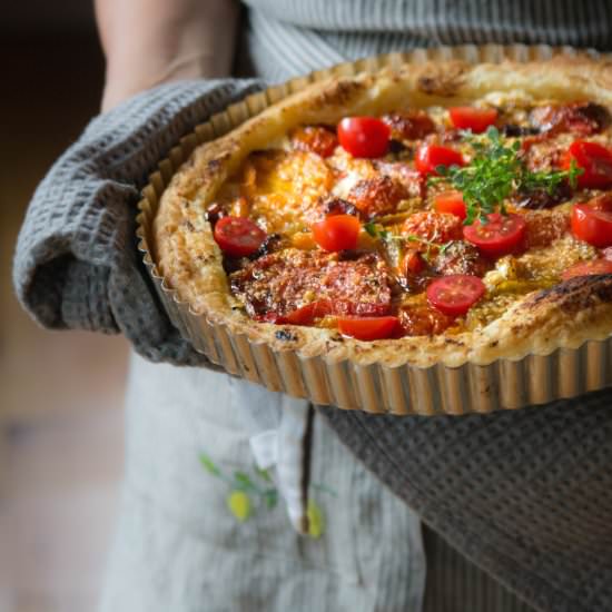 Roasted Tomato Torta - Recipe photo by OurItalianTable