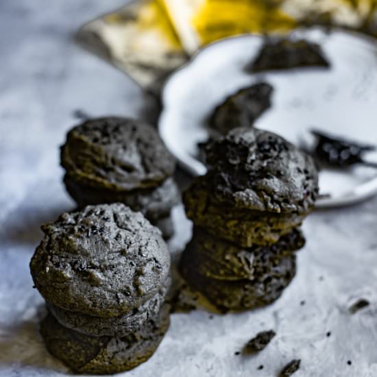 Black Sesame Chocolate Chunk Cookie - Recipe photo by ashortgirlsfeast