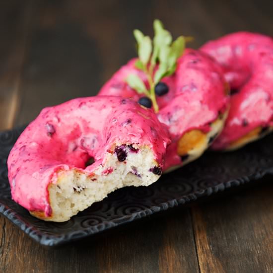 Baked Huckleberry Doughnuts - Recipe photo by kaweah