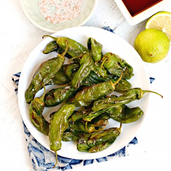 Air Fryer Shishito Peppers - Recipe photo by amykatz