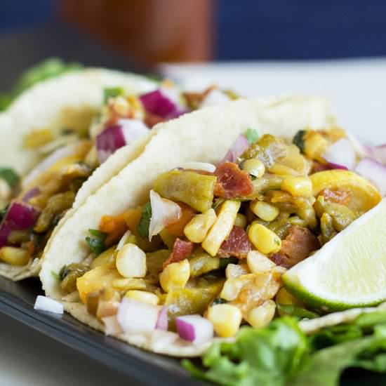 Calabacitas Tacos - Recipe photo by mjskitchen