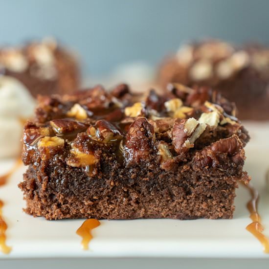 Salted Caramel Pecan Brownies - Recipe photo by culinaryginger