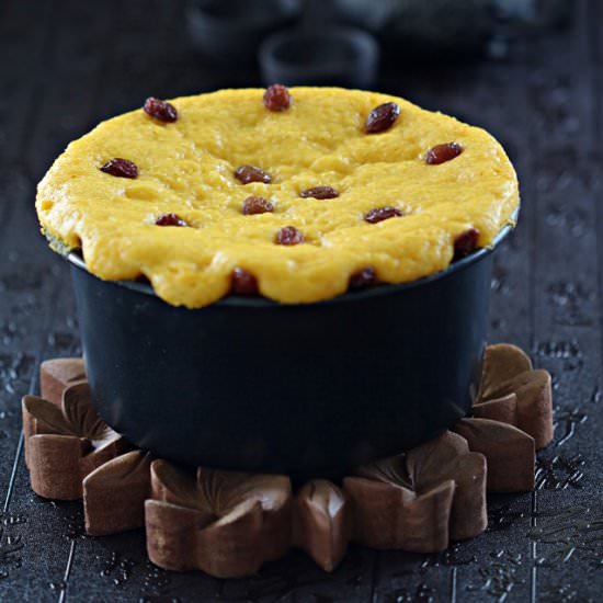 Steamed Chinese Pumpkin Cake - Recipe photo by Anncoo