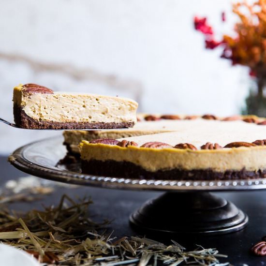 Low Carb Keto Pumpkin Cheesecake - Recipe photo by foodfaithfitness