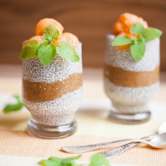 Overnight Chia Pudding/Melon Puree - Recipe photo by MyPurePlants