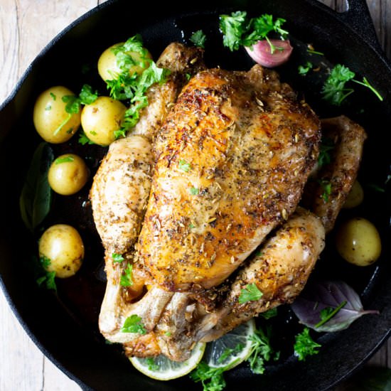 Lemon Roast Chicken - Recipe photo by Inside the rustic kitchen