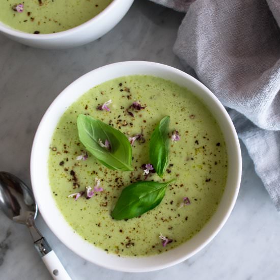 Honeydew Basil Gazpacho - Recipe photo by The Original Dish