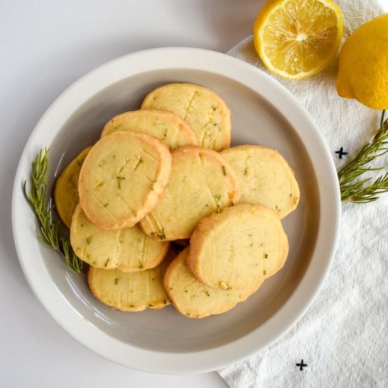 Lemon Rosemary Shortbread Cookies - Recipe photo by ibroughtbread