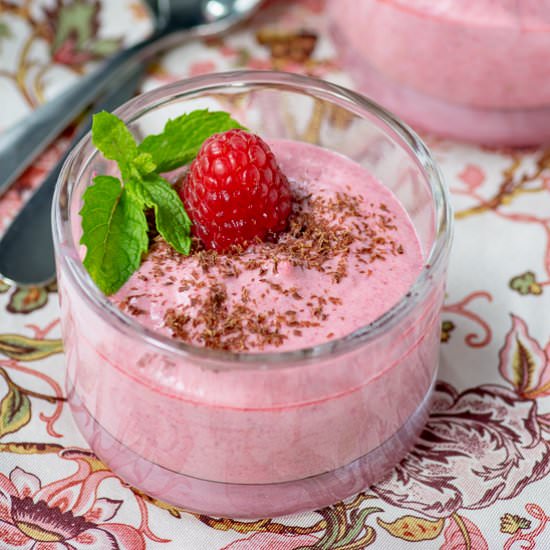 Raspberry Mascarpone Pudding - Recipe photo by Queen of My Kitchen