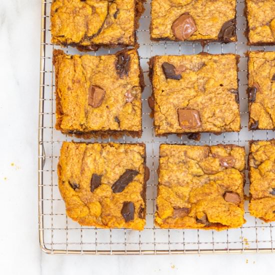 Pumpkin Blondies Recipe - Recipe photo by confessionsofabakingqueen