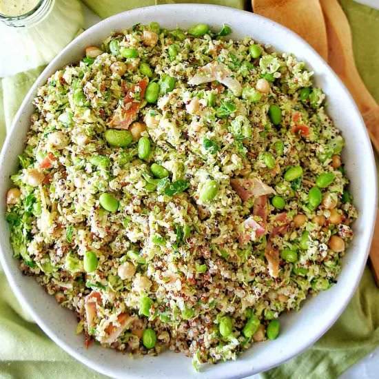 Shredded Brussels Sprout Salad - Recipe photo by SweetCaramelSunday