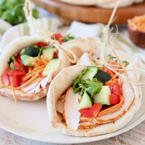 Thai Sweet Chili Turkey Pita Wrap - Recipe photo by Whitney Bond